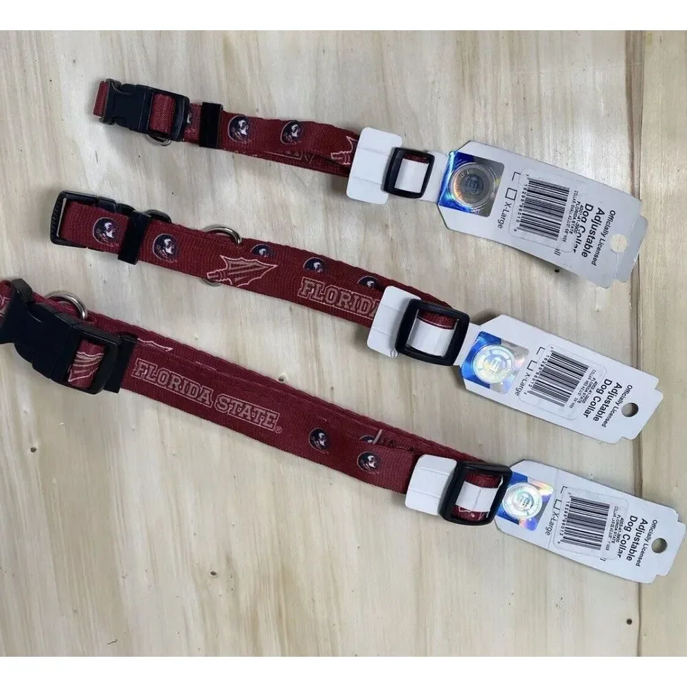 FSU Florida State University Seminoles NCAA Dog Collar Size‎ Large NWT